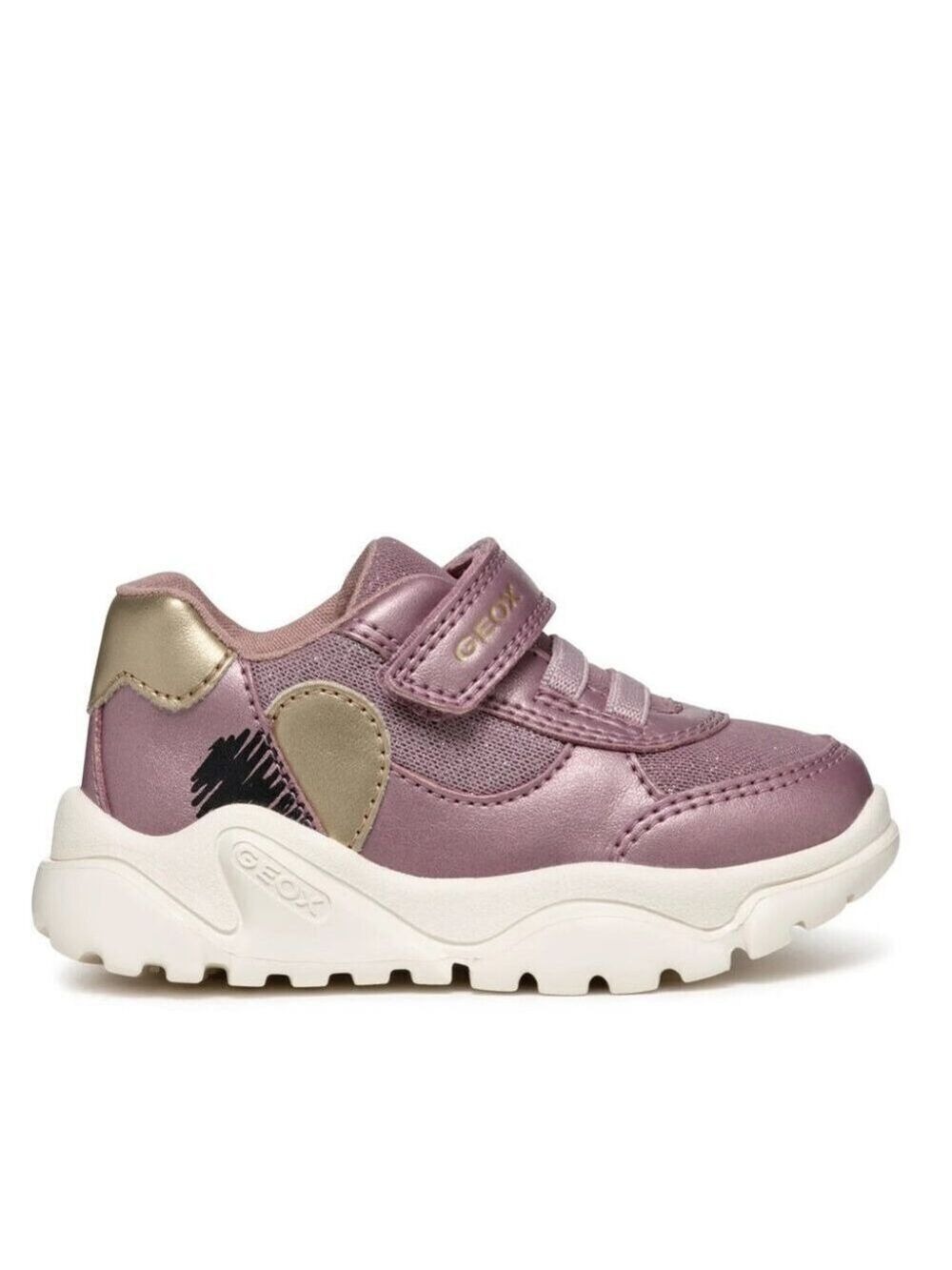 Geox Baby Toddler Girl Ciufciuf Shoes Sneakers, Dark Pink Gold, US 7, EU 23